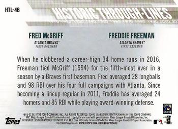 2019 Topps - Historic Through-Lines #HTL-46 Freddie Freeman / Fred McGriff Back