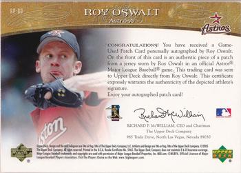 2005 Upper Deck Artifacts - Signature Patches #AP-RO Roy Oswalt Back