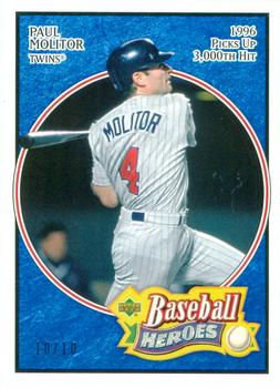 2005 Upper Deck Baseball Heroes - Blue #52 Paul Molitor Front