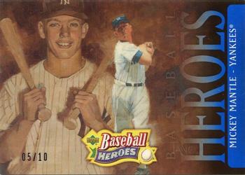 2005 Upper Deck Baseball Heroes - Blue #165 Mickey Mantle Front