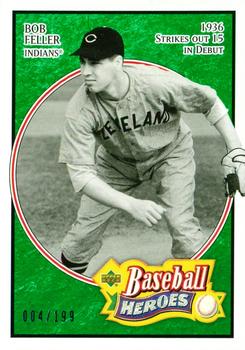 2005 Upper Deck Baseball Heroes - Emerald #1 Bob Feller Front