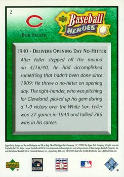 2005 Upper Deck Baseball Heroes - Emerald #2 Bob Feller Back