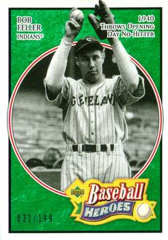 2005 Upper Deck Baseball Heroes - Emerald #2 Bob Feller Front