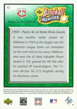 2005 Upper Deck Baseball Heroes - Emerald #32 Harmon Killebrew Back