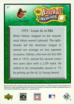 2005 Upper Deck Baseball Heroes - Emerald #37 Jim Palmer Back