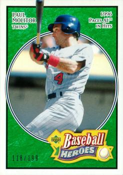 2005 Upper Deck Baseball Heroes - Emerald #53 Paul Molitor Front