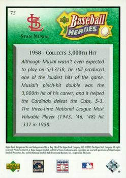 2005 Upper Deck Baseball Heroes - Emerald #72 Stan Musial Back