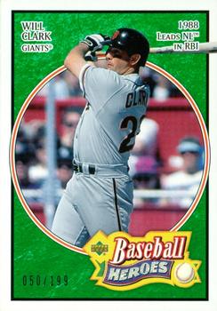 2005 Upper Deck Baseball Heroes - Emerald #92 Will Clark Front