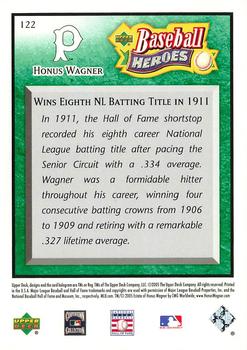 2005 Upper Deck Baseball Heroes - Emerald #122 Honus Wagner Back