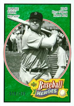 2005 Upper Deck Baseball Heroes - Emerald #134 Jimmie Foxx Front