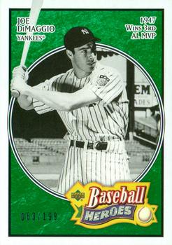 2005 Upper Deck Baseball Heroes - Emerald #138 Joe DiMaggio Front