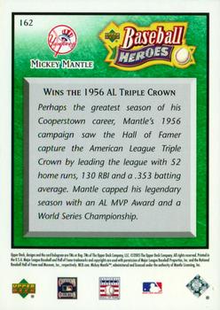 2005 Upper Deck Baseball Heroes - Emerald #162 Mickey Mantle Back