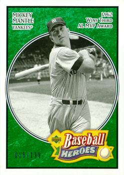 2005 Upper Deck Baseball Heroes - Emerald #163 Mickey Mantle Front
