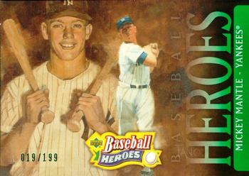 2005 Upper Deck Baseball Heroes - Emerald #165 Mickey Mantle Front