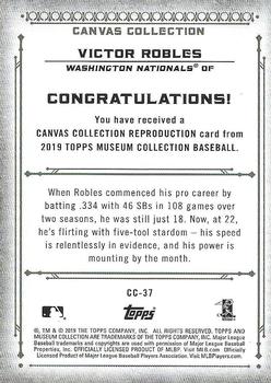 2019 Topps Museum Collection - Canvas Collection Reprints #CC-37 Victor Robles Back