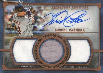 2019 Topps Museum Collection - Single-Player Signature Swatches Triple Relic Autographs Copper #SSTA-MC Miguel Cabrera Front