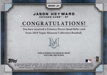 2019 Topps Museum Collection - Single-Player Primary Pieces Quad Relics #SPQR-JH Jason Heyward Back