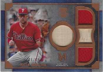 2019 Topps Museum Collection - Single-Player Primary Pieces Quad Relics Copper #SPQR-RH Rhys Hoskins Front