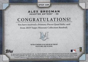 2019 Topps Museum Collection - Single-Player Primary Pieces Quad Relics Gold #SPQR-ABR Alex Bregman Back