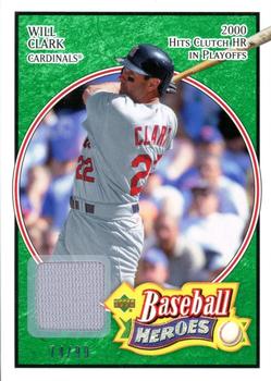 2005 Upper Deck Baseball Heroes - Memorabilia Emerald #94 Will Clark Front