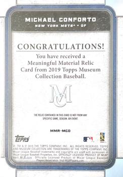 2019 Topps Museum Collection - Meaningful Material Relics Copper #MMR-MCO Michael Conforto Back