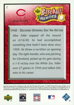 2005 Upper Deck Baseball Heroes - Red #2 Bob Feller Back