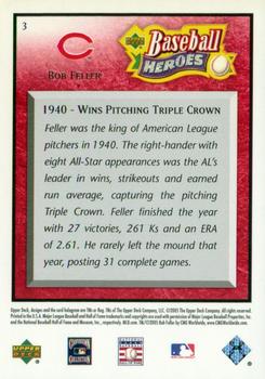 2005 Upper Deck Baseball Heroes - Red #3 Bob Feller Back