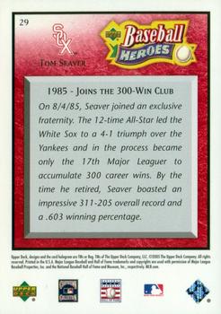 2005 Upper Deck Baseball Heroes - Red #29 Tom Seaver Back
