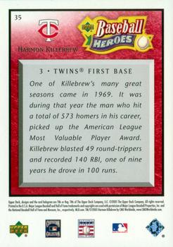 2005 Upper Deck Baseball Heroes - Red #35 Harmon Killebrew Back