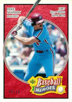 2005 Upper Deck Baseball Heroes - Red #43 Mike Schmidt Front