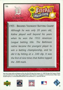 2005 Upper Deck Baseball Heroes - Red #56 Al Kaline Back