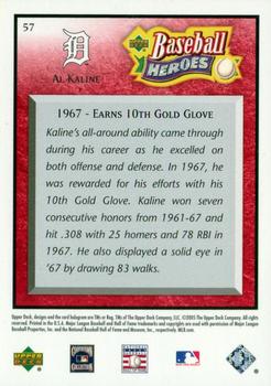 2005 Upper Deck Baseball Heroes - Red #57 Al Kaline Back