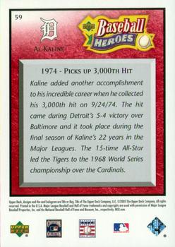 2005 Upper Deck Baseball Heroes - Red #59 Al Kaline Back