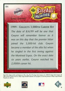 2005 Upper Deck Baseball Heroes - Red #84 Tony Gwynn Back