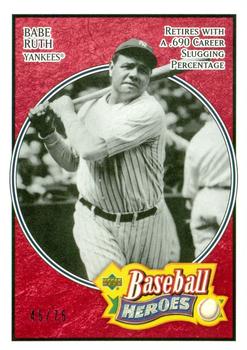 2005 Upper Deck Baseball Heroes - Red #104 Babe Ruth Front
