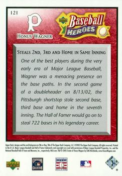 2005 Upper Deck Baseball Heroes - Red #121 Honus Wagner Back