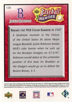 2005 Upper Deck Baseball Heroes - Red #126 Jackie Robinson Back