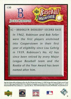 2005 Upper Deck Baseball Heroes - Red #130 Jackie Robinson Back