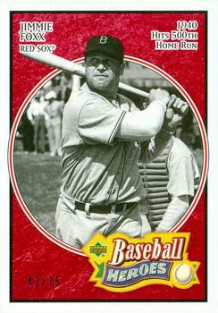 2005 Upper Deck Baseball Heroes - Red #134 Jimmie Foxx Sox Front