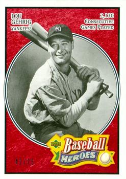 2005 Upper Deck Baseball Heroes - Red #151 Lou Gehrig Front