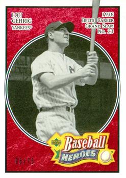 2005 Upper Deck Baseball Heroes - Red #154 Lou Gehrig Front