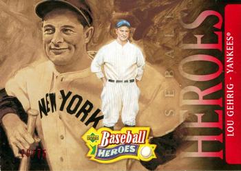 2005 Upper Deck Baseball Heroes - Red #155 Lou Gehrig Front