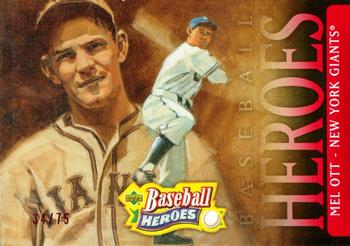 2005 Upper Deck Baseball Heroes - Red #160 Mel Ott Front