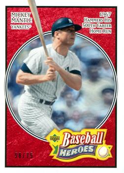 2005 Upper Deck Baseball Heroes - Red #164 Mickey Mantle Front