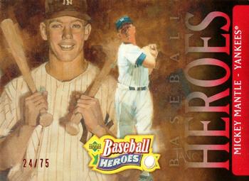 2005 Upper Deck Baseball Heroes - Red #165 Mickey Mantle Front