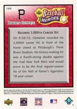 2005 Upper Deck Baseball Heroes - Red #169 Roberto Clemente Back