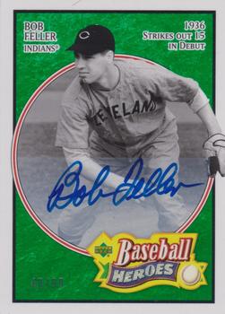 2005 Upper Deck Baseball Heroes - Signature Emerald #1 Bob Feller Front