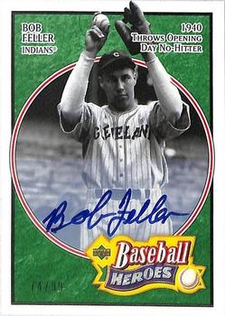 2005 Upper Deck Baseball Heroes - Signature Emerald #2 Bob Feller Front