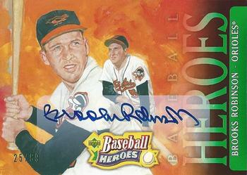 2005 Upper Deck Baseball Heroes - Signature Emerald #10 Brooks Robinson Front