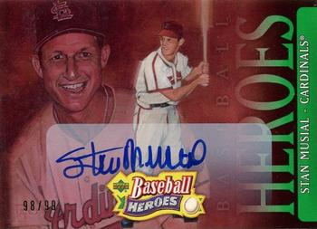 2005 Upper Deck Baseball Heroes - Signature Emerald #75 Stan Musial Front